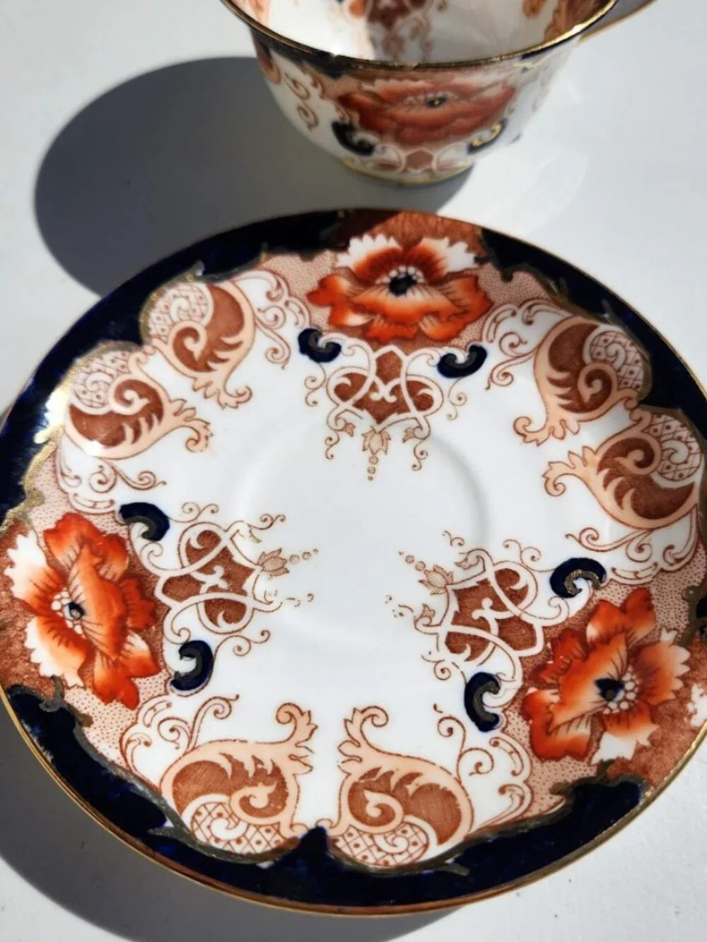 Alfred B Pearce & Co Antique English Bone China Tea Cup Saucer Set Vintage Plate